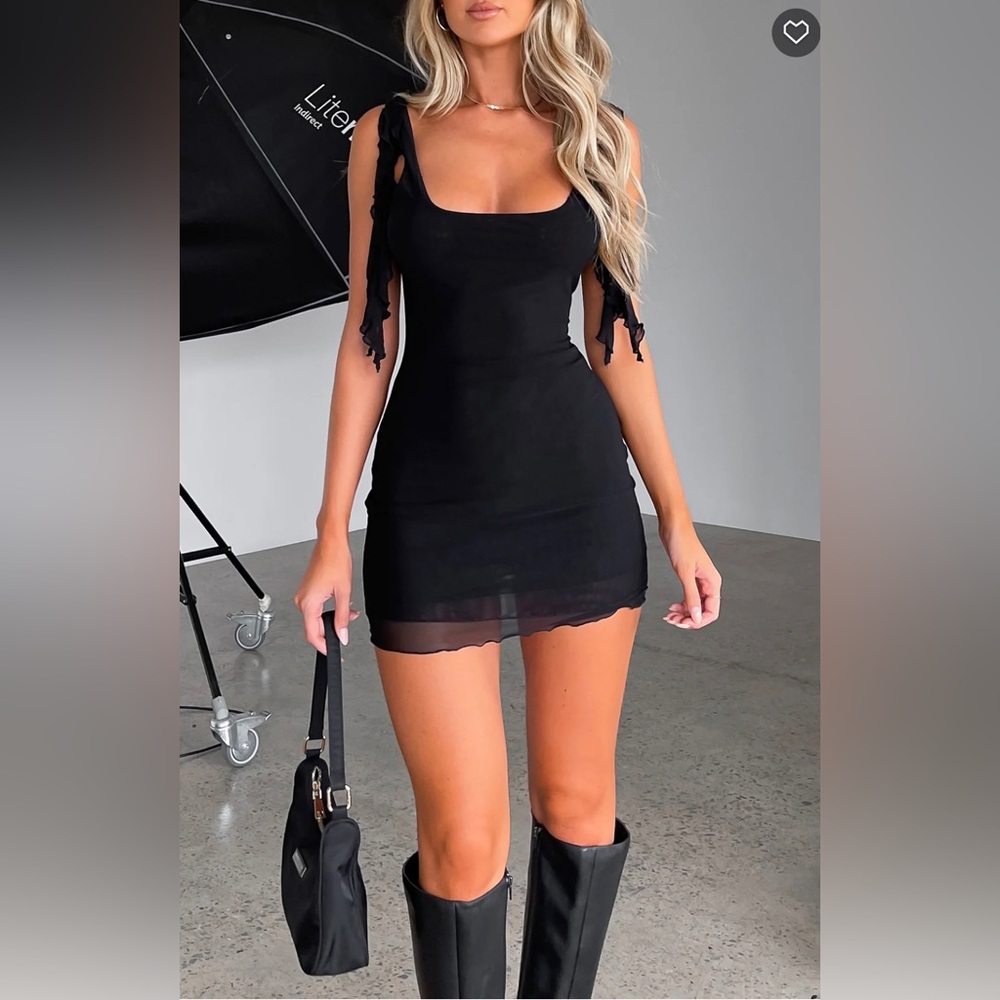 NWT White Fox Black Dress